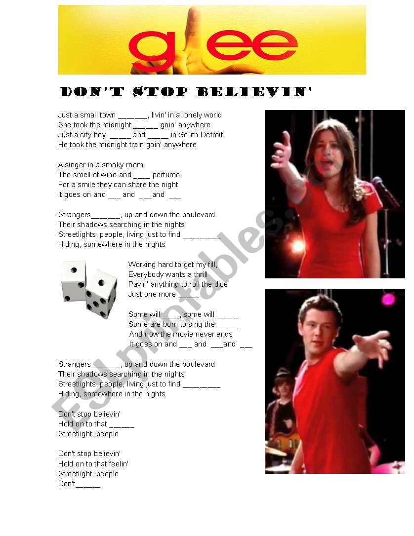 Dont Stop Believing by Glee [Page 1]